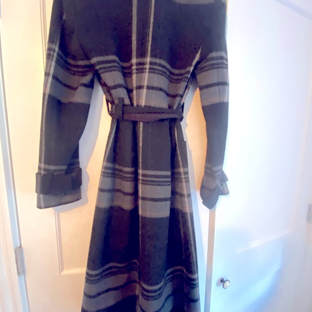 Plaid felt coat